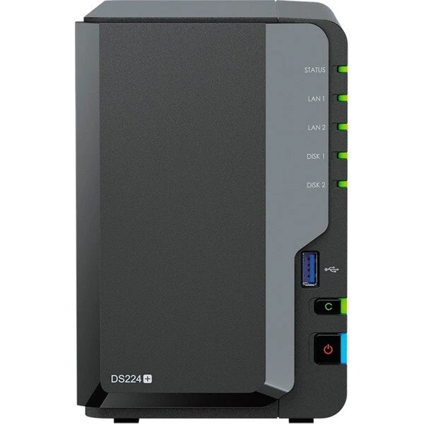 Synology DiskStation DS224+ NAS System 2-Bay 2,5"/3,5" SATA HDD/SSD Gigabit LAN - icomtech